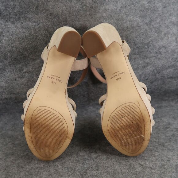 Cole Haan Shoes Womens 5.5 Sandal Pumps Platform Leather Ankle Strap Open Toe - Picture 12 of 16